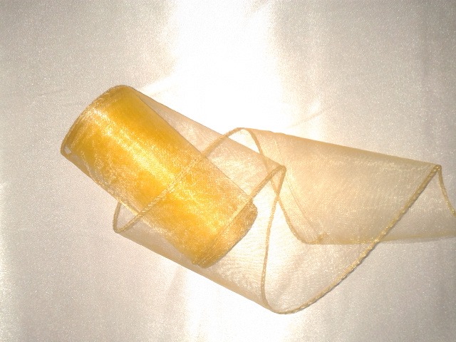 OR1232 - Medovo zlatá organza 12cm - 10ks 