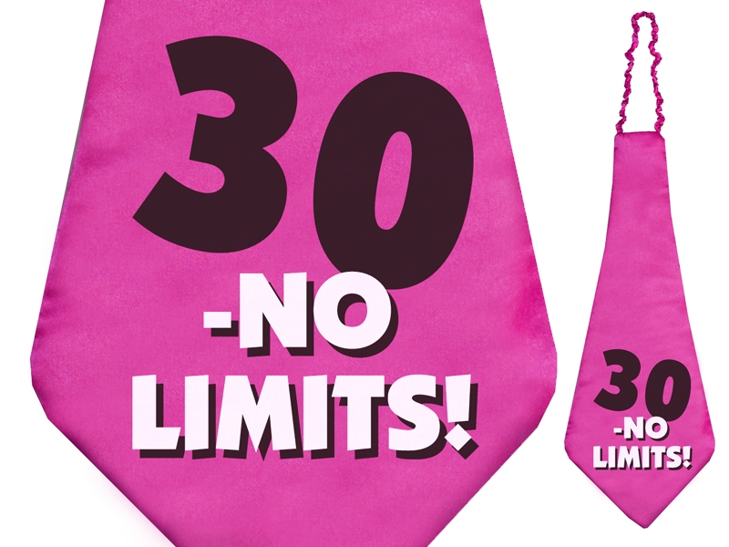 Narodeninová kravata : " 30 - No limits "