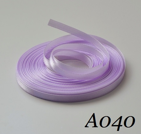 Saténová stuha 6mm/27m č. A040 - fialová svetlá
