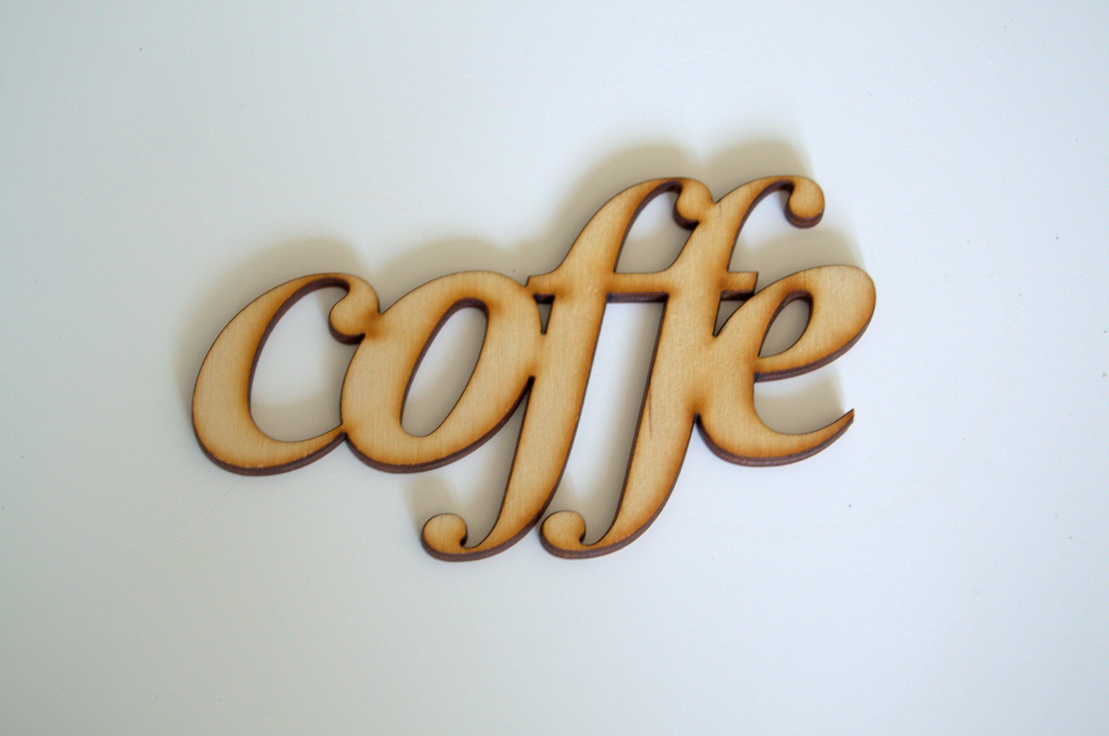 Drevený nápis COFFE