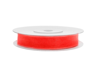 Šifónová stuha 6mm - neonová červená