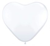 Balón - srdce biele - 11"